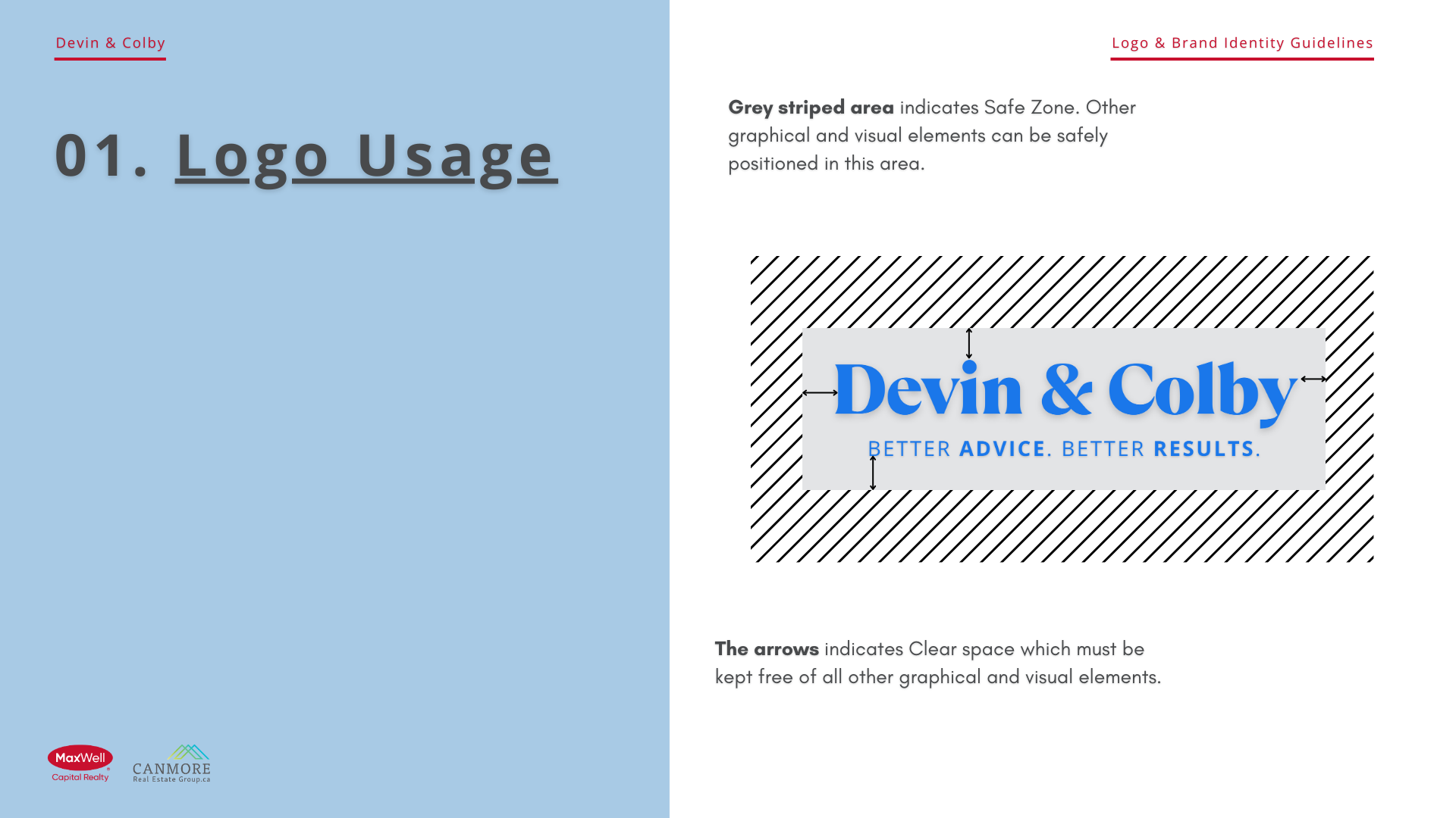 Logo monogram with grid